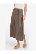 YAYA YAYA  Midi rok met overslag-effect en strikceintuur Bruin