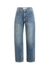 YAYA YAYA Denim cargobroek met laag kruis en wijde pijpen