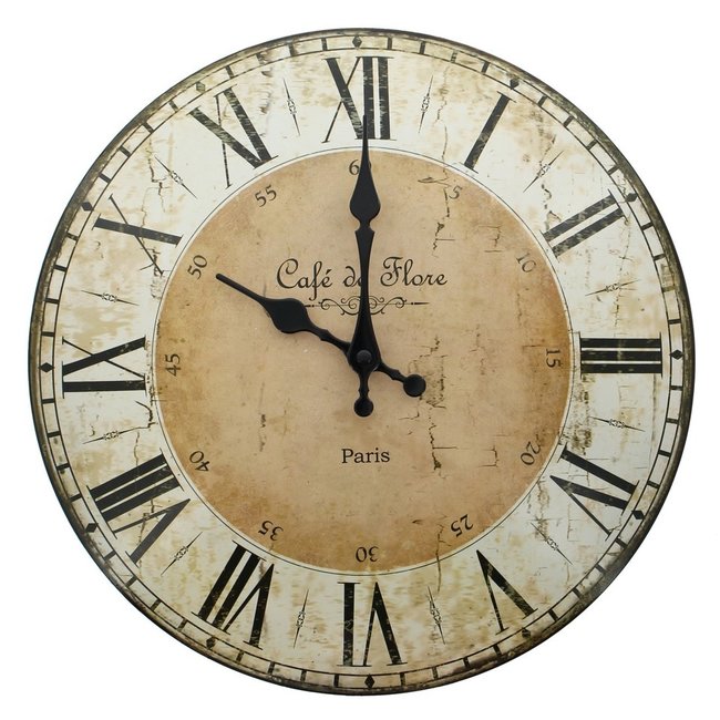 Dream-Living Metalen klok Cafe de Flore 34 cm