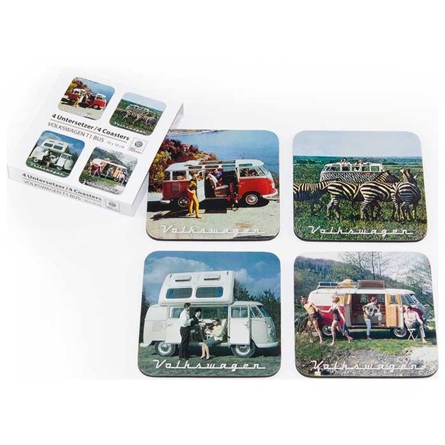 Nostalgic-Art Onderzetter Volkswagen bus T1 vintage 4 stuks