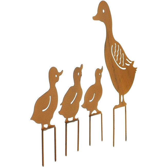 Gazonsteker tuinsteker eendenfamilie roest