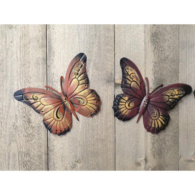Dream-Garden Vlinder wandhangers set van 3 stuks