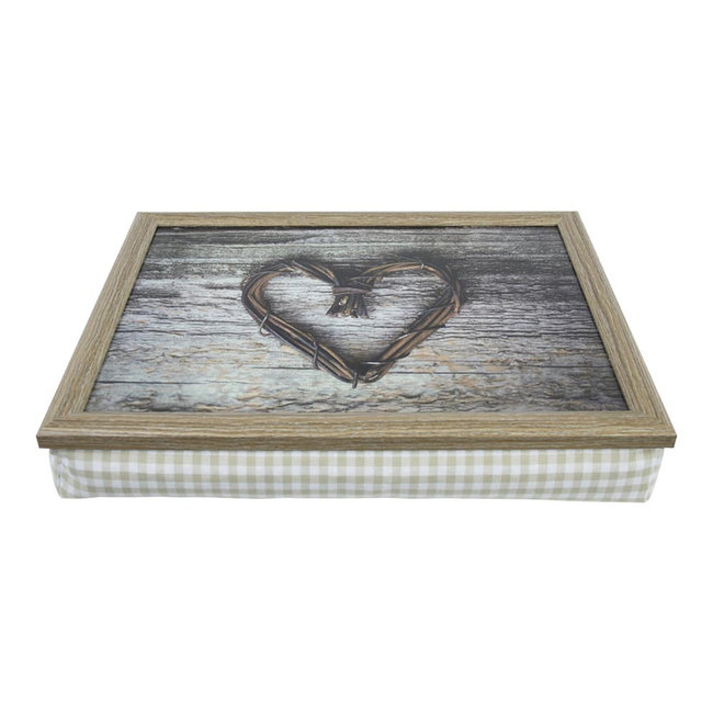 Mars en More Laptray schootkussen  hart twijg  43 cm