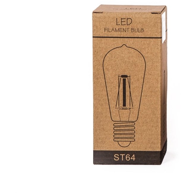 Dream-Living Gouden LED lamp  van glas - ST 64 - 6,5 x 15 cm