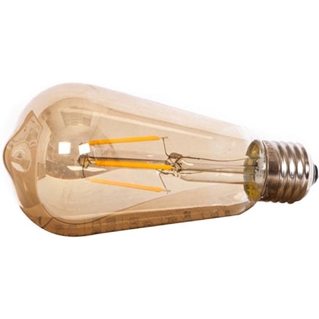 Dream-Living Gouden LED lamp  van glas - ST 64 - 6,5 x 15 cm