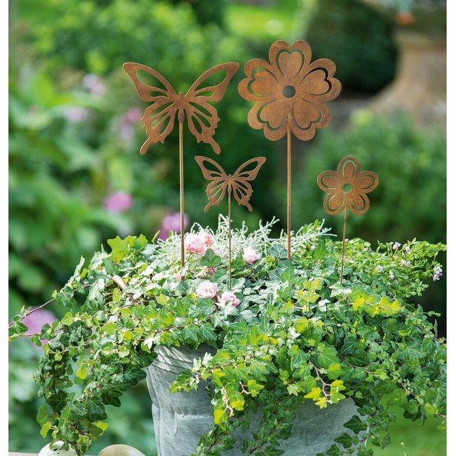 Dream-Garden Tuinstekerset bloemen & vlinders (4 stuks)