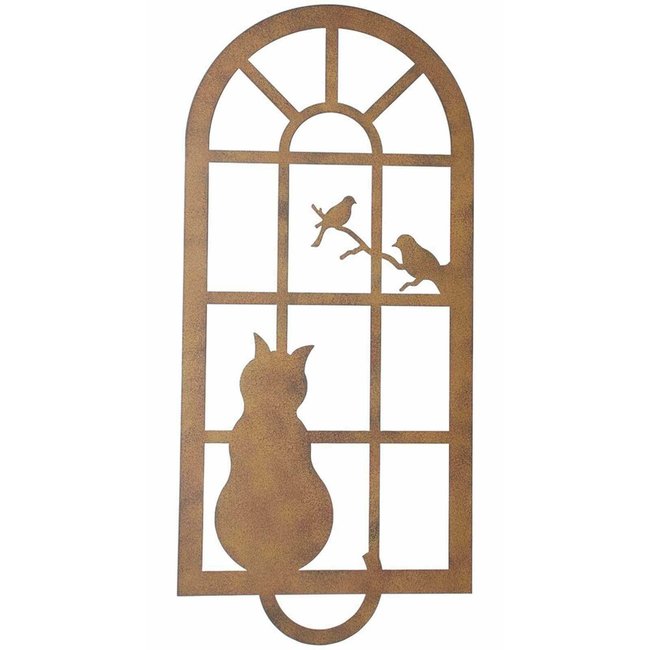 Dream-Garden Schuttingbord kat in venster