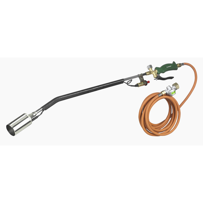 Eurom Gasbrander onkruidbrander xxl compleet piezo ontsteking, slang en drukregelaar.