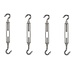 Perel 4 x Spanmoer - Snoerspanner voor winddoek RVS - M8