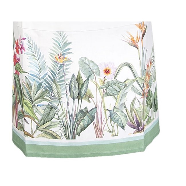 Clayre & Eef Set Keukenschort Jungle Botanics met 2 pannenlappen
