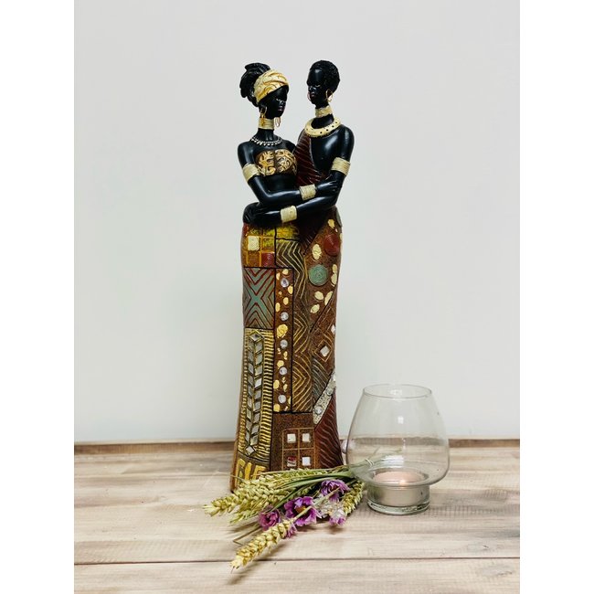 Home&Deco Afrikaans stel-34x9x9 cm-1 stuks.