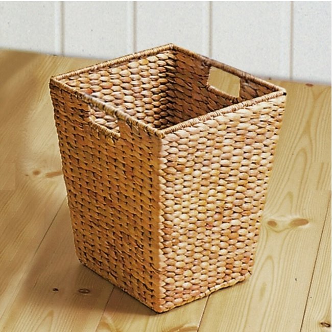 Gevlochten prullenmand-25x25x16 cm-1 stuks