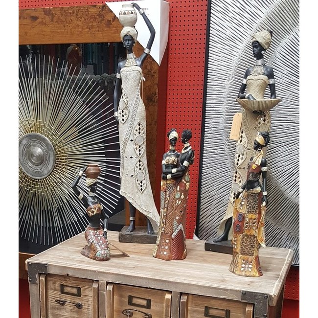Home&Deco Afrikaans stel-34x9x9 cm-1 stuks.