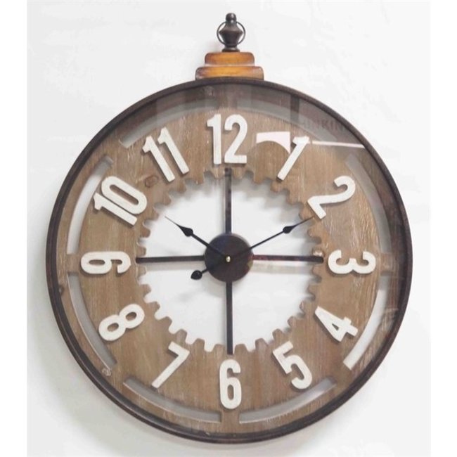 Mansion atmosphere Wall Clock Old with Handle 60*6*73,5cm Glass Cover