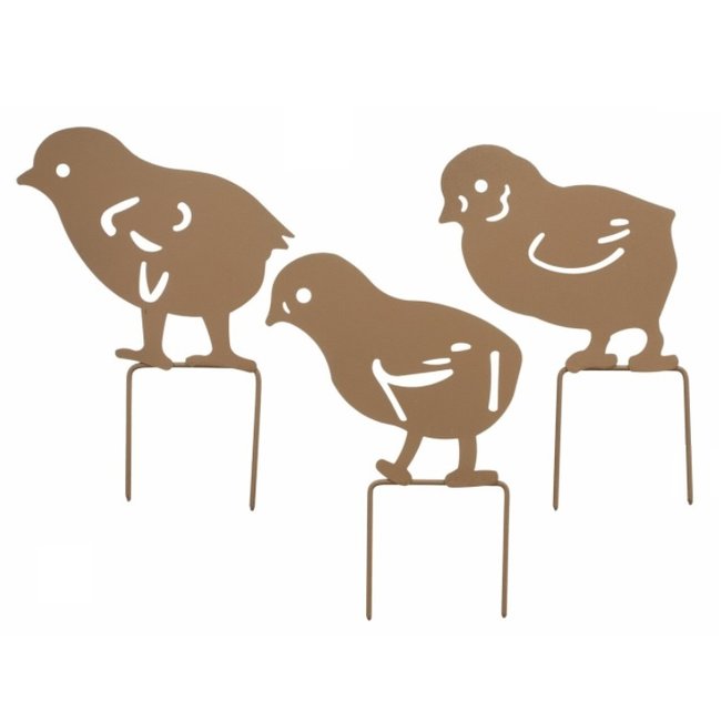 Dream-Living Tuinstekers kip met kuikens-4 stuks