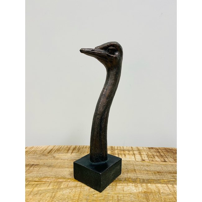 Dream-Living Sculptuur struisvogel koper polystone