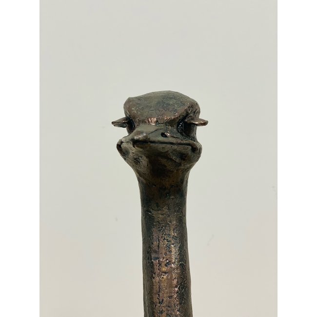 Dream-Living Sculptuur struisvogel koper polystone