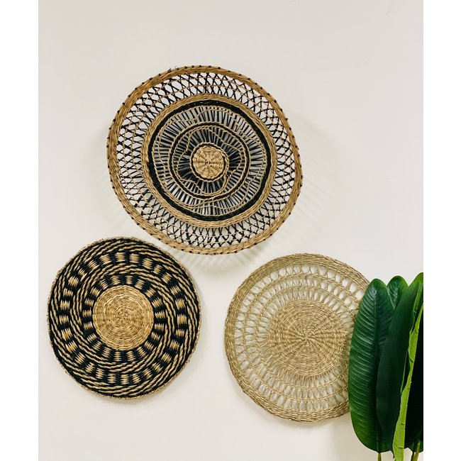 Bali-Dreams Set 21 zeegras wand - veranda decoratie 3 stuks