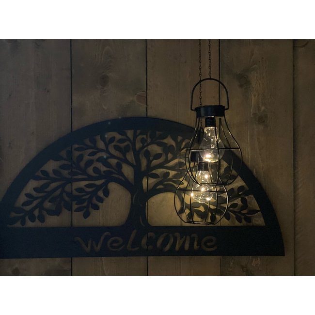 Dream-Living Set Solarhanglamp LED zwart