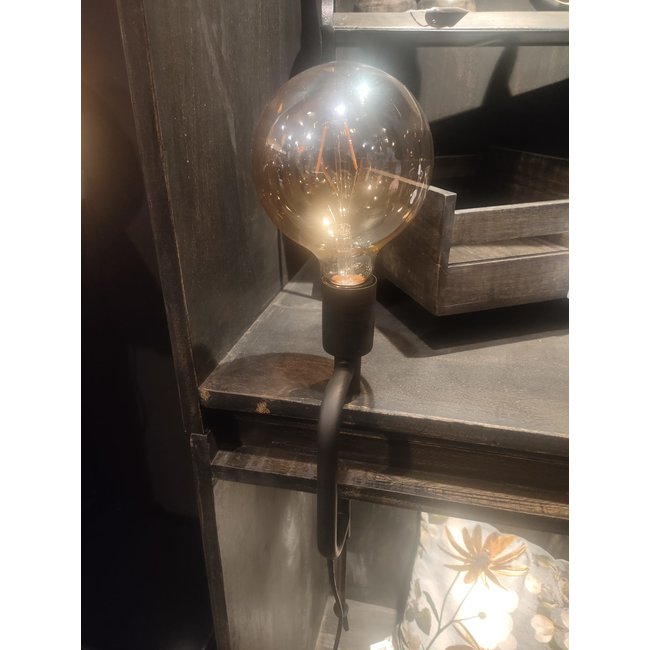 Bankschroef Tafellamp  zwart metaal 23x11x4cm