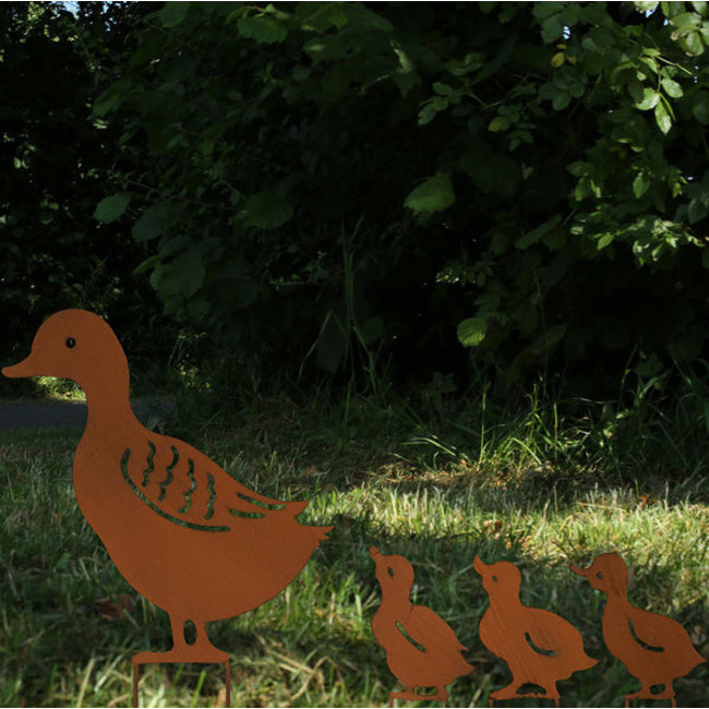Gazonsteker tuinsteker eendenfamilie roest
