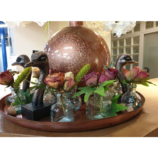 Dream-Living Sculptuur struisvogel koper polystone