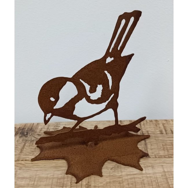 Dream-Garden Tuindecoratie Pimpelmees op blad -H14 x B12cm