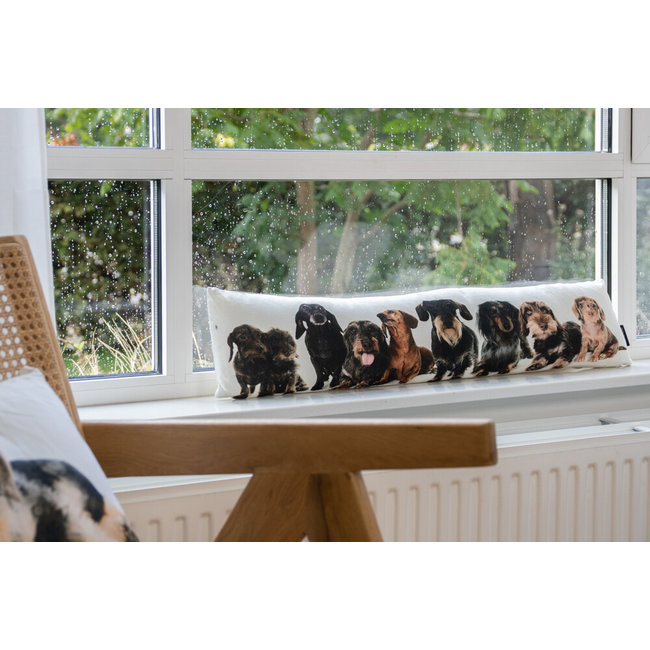 Mars & More Canvas tochtkussen tochtrol teckels 20x90cm