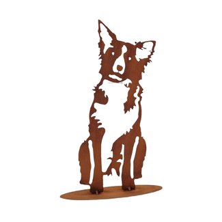Dream-Garden Tuinbeeld  Jaap de zittende Border collie Frame 36 cm