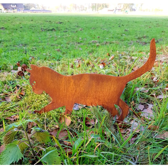 Dream-Garden Gazonsteker  Gizmo de lopende kat roest  H232 x B37cm