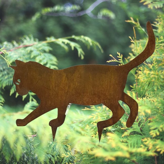 Dream-Garden Gazonsteker  Gizmo de lopende kat roest  H232 x B37cm