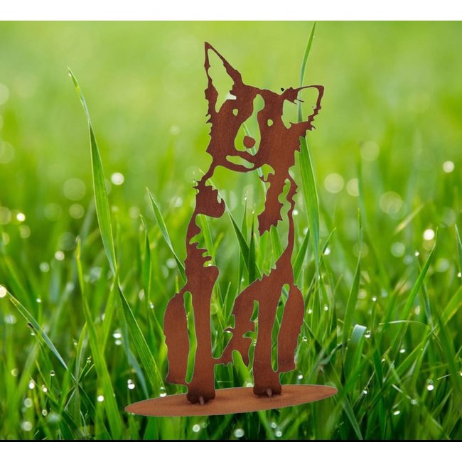 Dream-Garden Tuinbeeld  Jaap de zittende Border collie Frame 36 cm