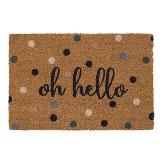 Dream-Living Kokos Deurmat Hello- Dots 40x60 cm