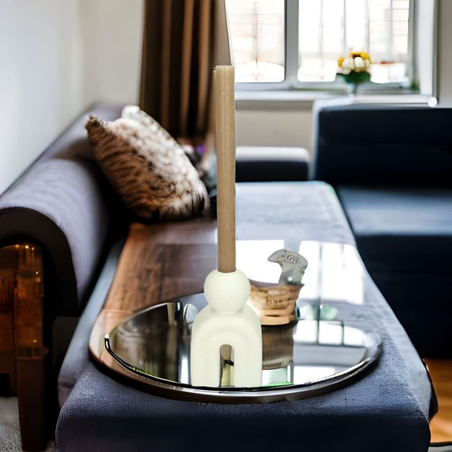 Dream-Living Kandelaar Soraya room wit  9,5x6,5x15,5 cm