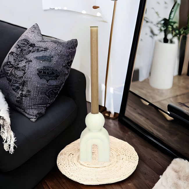 Dream-Living Kandelaar Soraya room wit  9,5x6,5x15,5 cm