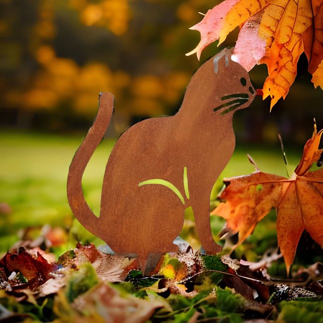 Dream-Garden Tuinsteker zittende Kat Poekie H34 x B27cm