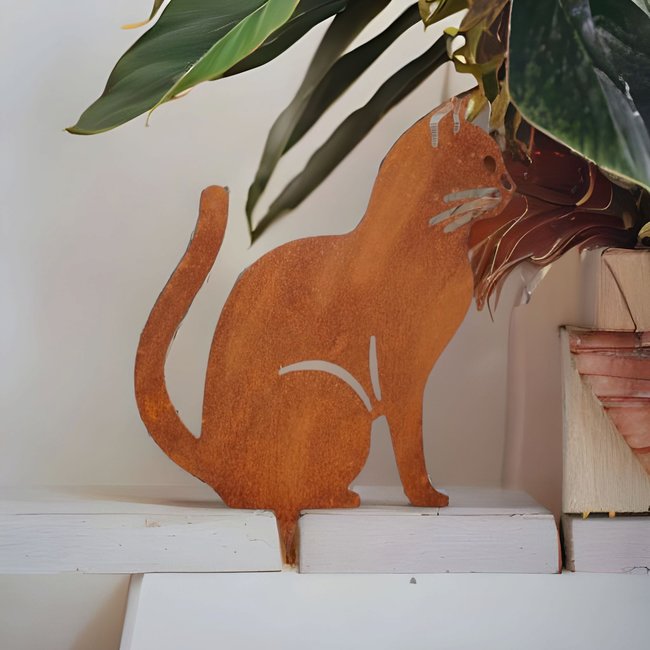 Dream-Garden Tuinsteker zittende Kat Poekie H34 x B27cm