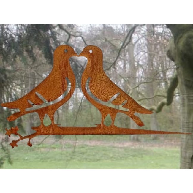 Dream-Garden Tuindecoratie boomprikker twee tortelduiven op bloesemtak