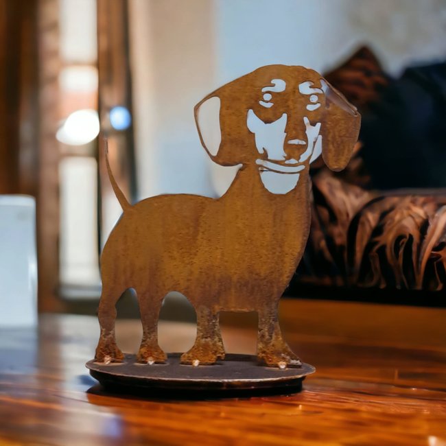 Dream-Garden Tuinbeeld  Takkie de kortharige  teckel 28x 25cm