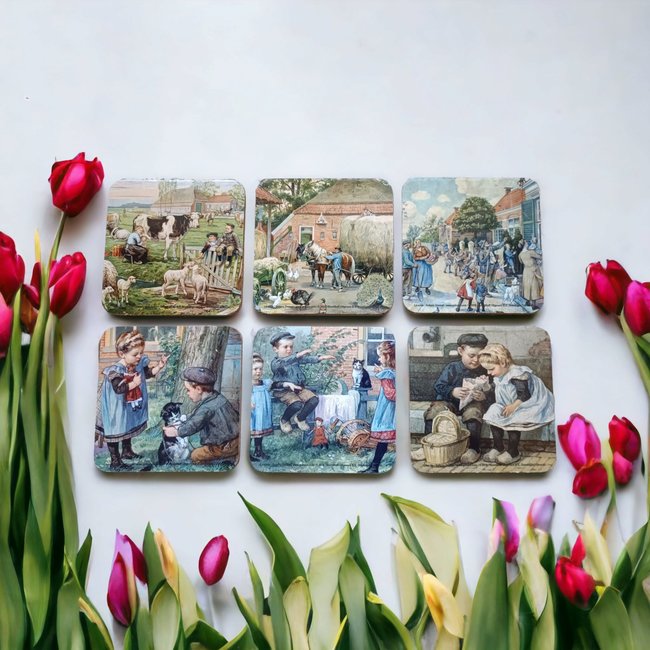 Dream-Living Onderzetters Ot en Sien 9.5x9.5 cm  6  stuks