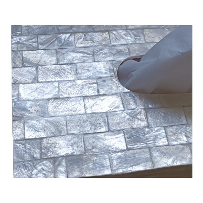 Dream-Living Tissue box wit Capiz schelpen 24x12x7cm