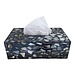 Dream-Living Luxe Tissue box zwart met witte  Capiz schelpen  24x12x7cm