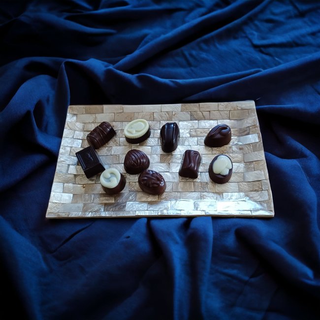 Dream-Living Schaal Capiz schelpen goud 24x14x2 cm