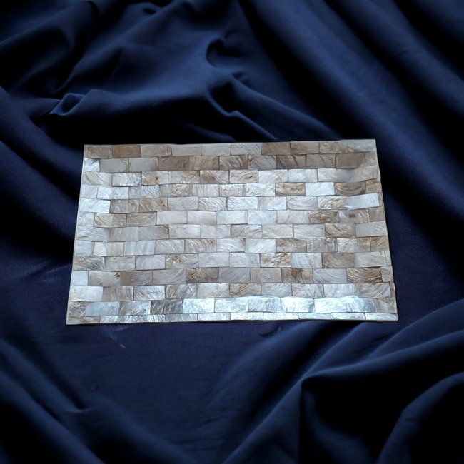 Dream-Living Schaal Capiz schelpen goud 24x14x2 cm