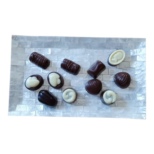 Dream-Living Schaal Capiz schelpen wit 24x14x2 cm