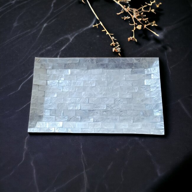 Dream-Living Schaal Capiz schelpen wit 24x14x2 cm