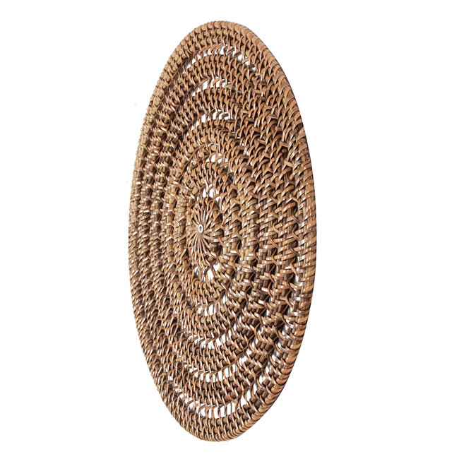 Bali-Dreams Rotan decoratie schrijf - plateau  33 cm -bruin