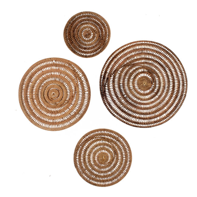 Bali-Dreams Rotan decoratie schrijf - plateau  40 cm -bruin