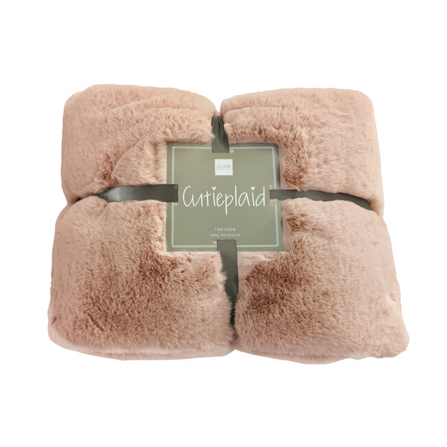 J-Line Plaid zacht roze 180 x 130 cm