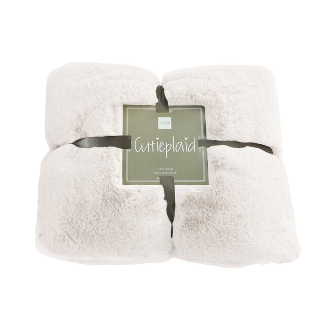 J-Line Plaid cutie wit 180 x 130 cm